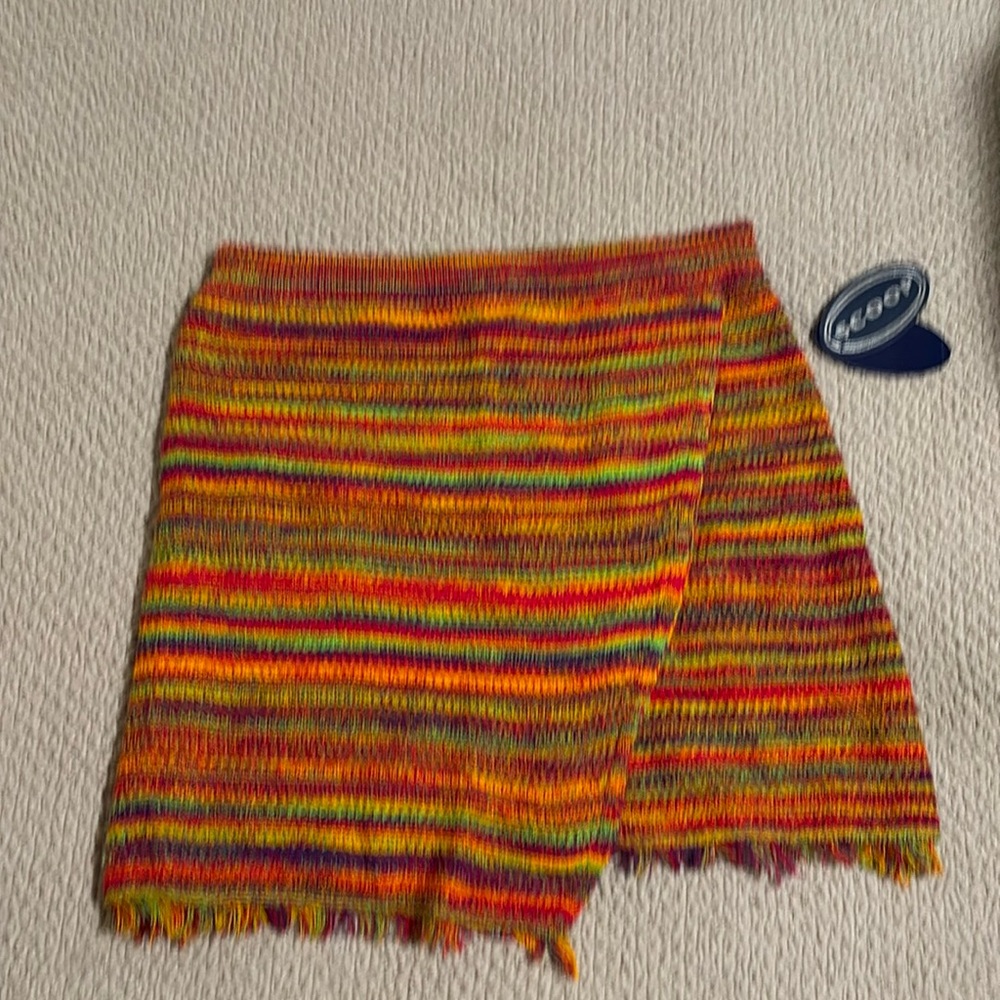 Multicolor woven skirt